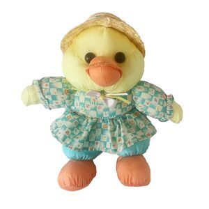 DanDee Plush Chick in Hat Nylon Yellow 8 Inch Stuffed Animal